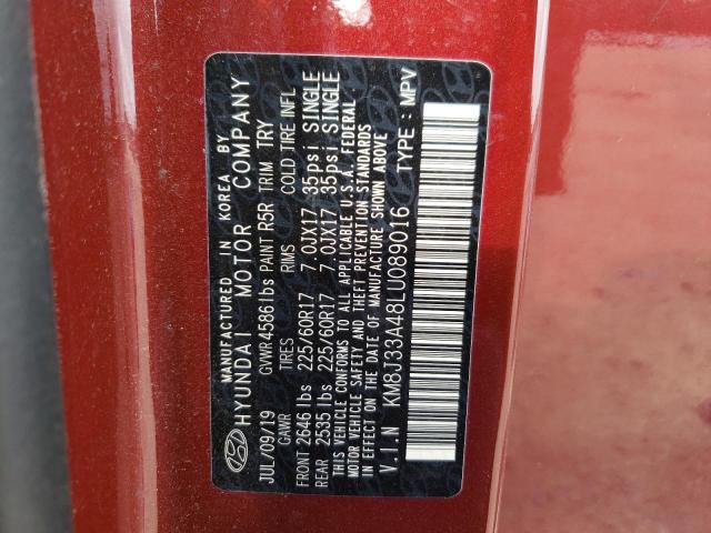 Photo 9 VIN: KM8J33A48LU089016 - HYUNDAI TUCSON LIM 