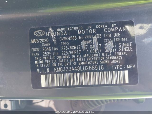 Photo 8 VIN: KM8J33A48LU268916 - HYUNDAI TUCSON 