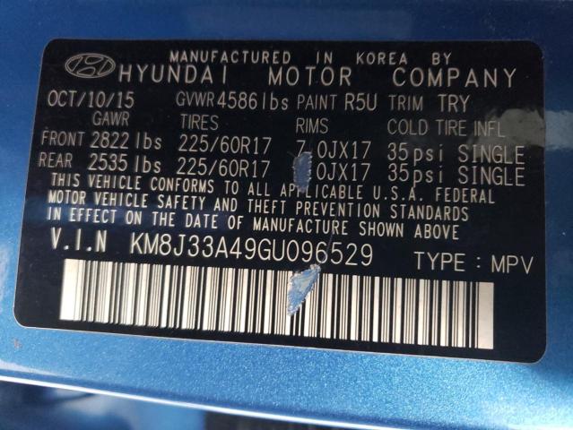 Photo 12 VIN: KM8J33A49GU096529 - HYUNDAI TUCSON 