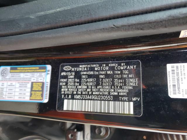 Photo 12 VIN: KM8J33A49GU230553 - HYUNDAI TUCSON LIM 