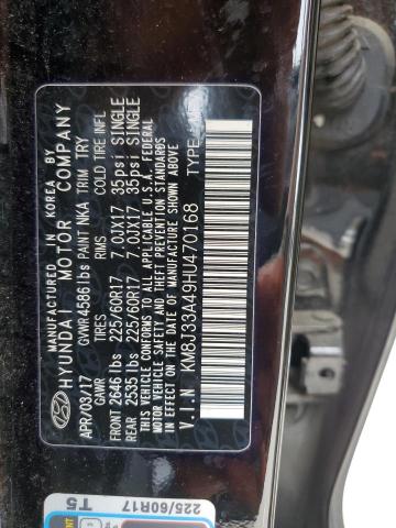 Photo 13 VIN: KM8J33A49HU470168 - HYUNDAI TUCSON LIM 