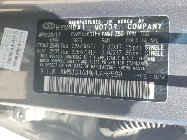 Photo 11 VIN: KM8J33A49HU485589 - HYUNDAI TUCSON LIM 