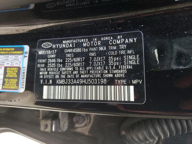 Photo 9 VIN: KM8J33A49HU503198 - HYUNDAI TUCSON LIM 