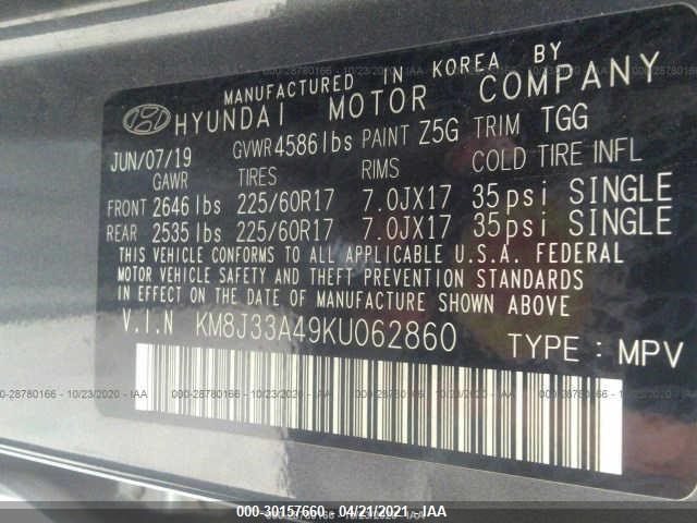 Photo 8 VIN: KM8J33A49KU062860 - HYUNDAI TUCSON 