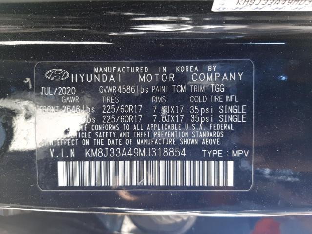 Photo 9 VIN: KM8J33A49MU318854 - HYUNDAI TUCSON LIM 