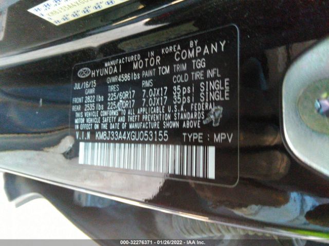 Photo 8 VIN: KM8J33A4XGU053155 - HYUNDAI TUCSON 