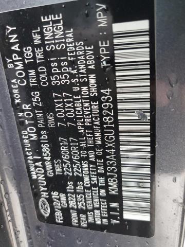 Photo 11 VIN: KM8J33A4XGU182934 - HYUNDAI TUCSON LIM 