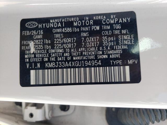 Photo 11 VIN: KM8J33A4XGU194954 - HYUNDAI TUCSON 