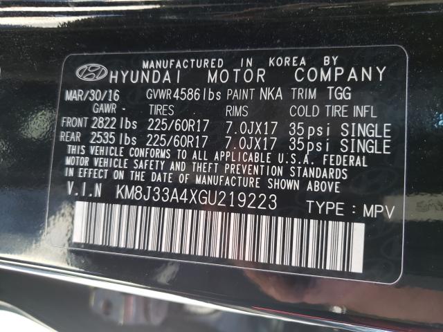 Photo 9 VIN: KM8J33A4XGU219223 - HYUNDAI TUCSON LIM 