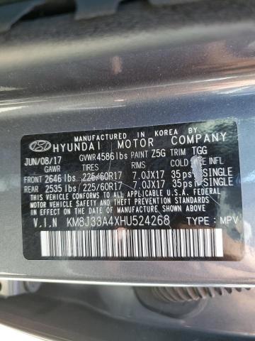 Photo 12 VIN: KM8J33A4XHU524268 - HYUNDAI TUCSON 