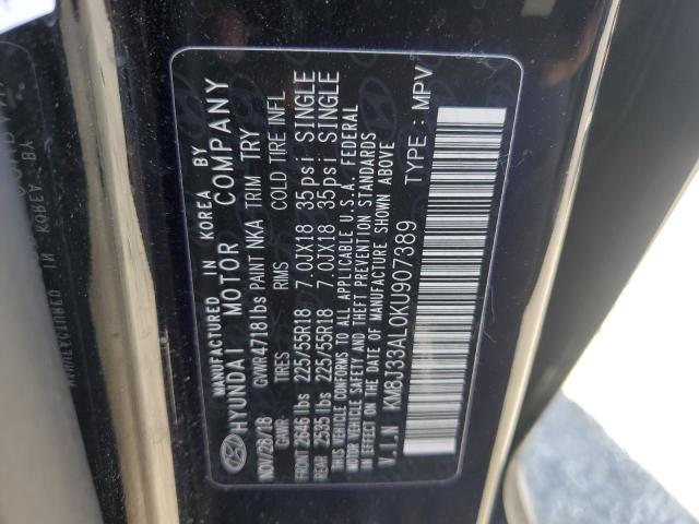 Photo 12 VIN: KM8J33AL0KU907389 - HYUNDAI TUCSON LIM 