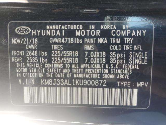 Photo 11 VIN: KM8J33AL1KU900872 - HYUNDAI TUCSON LIM 