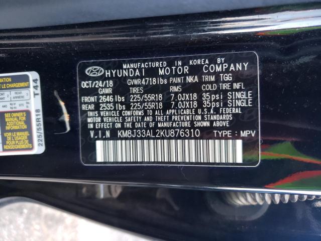 Photo 9 VIN: KM8J33AL2KU876310 - HYUNDAI TUCSON LIM 