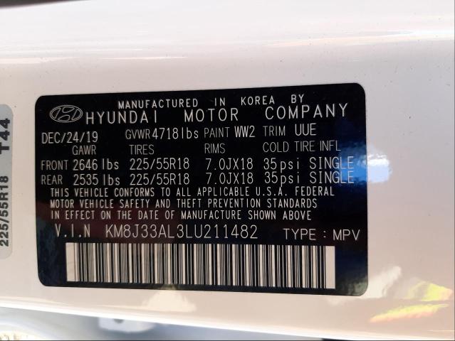 Photo 9 VIN: KM8J33AL3LU211482 - HYUNDAI TUCSON LIM 