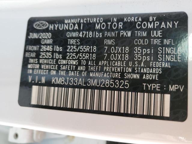 Photo 12 VIN: KM8J33AL3MU285325 - HYUNDAI TUCSON LIM 