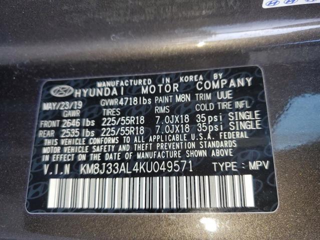 Photo 12 VIN: KM8J33AL4KU049571 - HYUNDAI TUCSON LIM 