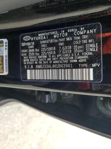 Photo 11 VIN: KM8J33AL4KU843941 - HYUNDAI TUCSON 