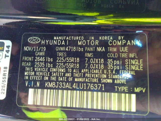 Photo 8 VIN: KM8J33AL4LU176371 - HYUNDAI TUCSON 