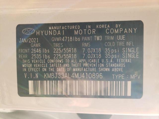 Photo 9 VIN: KM8J33AL4MU410896 - HYUNDAI TUCSON LIM 