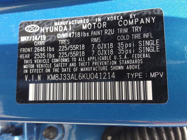 Photo 9 VIN: KM8J33AL6KU041214 - HYUNDAI TUCSON LIM 