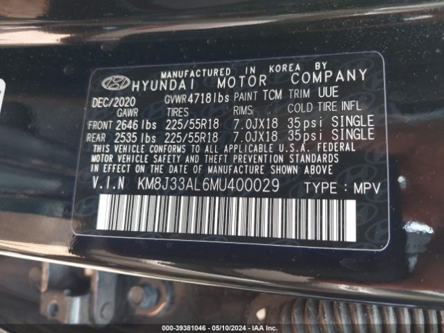 Photo 8 VIN: KM8J33AL6MU400029 - HYUNDAI TUCSON 