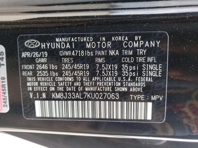 Photo 9 VIN: KM8J33AL7KU027063 - HYUNDAI TUCSON LIM 