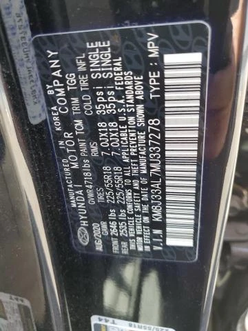 Photo 12 VIN: KM8J33AL7MU337278 - HYUNDAI TUCSON LIM 