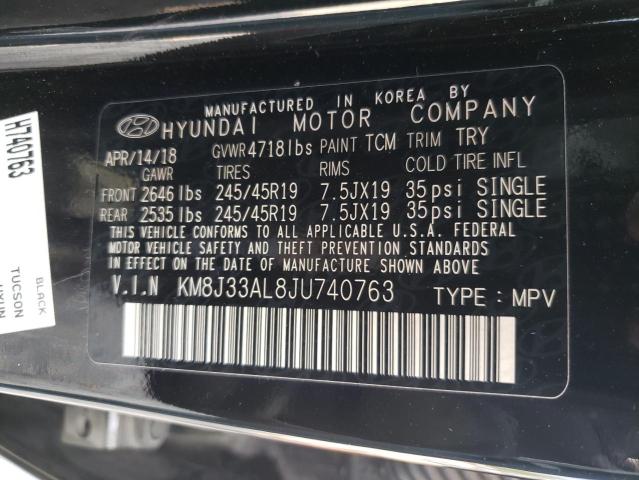 Photo 9 VIN: KM8J33AL8JU740763 - HYUNDAI TUCSON SPO 