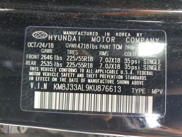 Photo 12 VIN: KM8J33AL9KU876613 - HYUNDAI TUCSON 