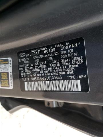 Photo 9 VIN: KM8J33AL9LU139865 - HYUNDAI TUCSON LIM 