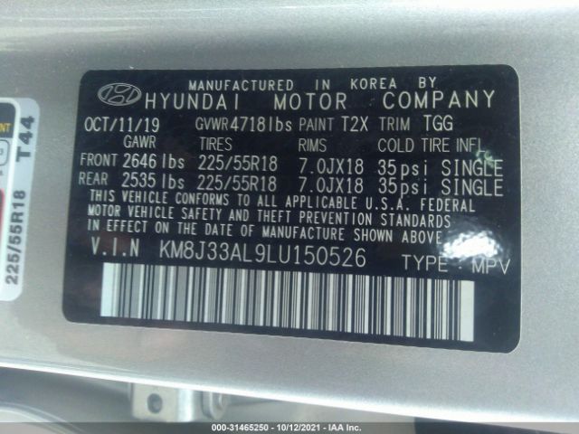 Photo 8 VIN: KM8J33AL9LU150526 - HYUNDAI TUCSON 