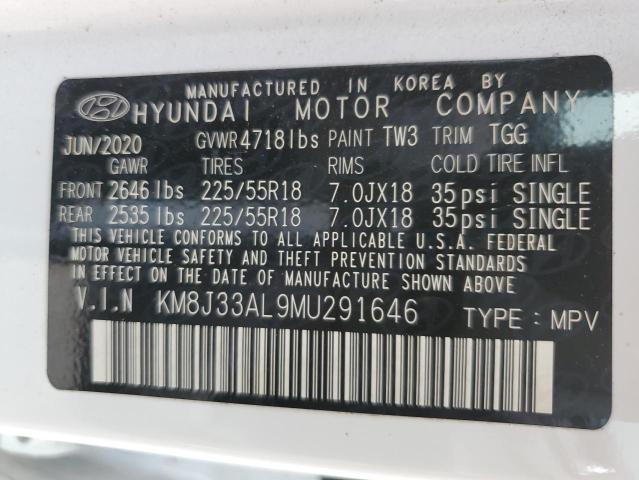 Photo 13 VIN: KM8J33AL9MU291646 - HYUNDAI TUCSON LIM 