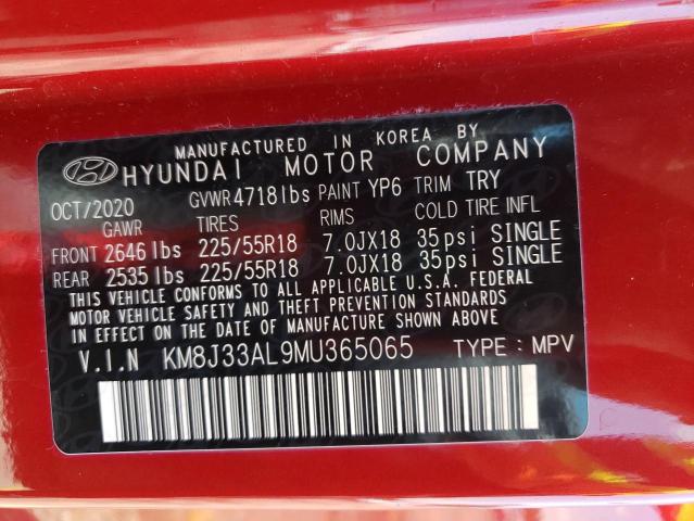 Photo 9 VIN: KM8J33AL9MU365065 - HYUNDAI TUCSON LIM 