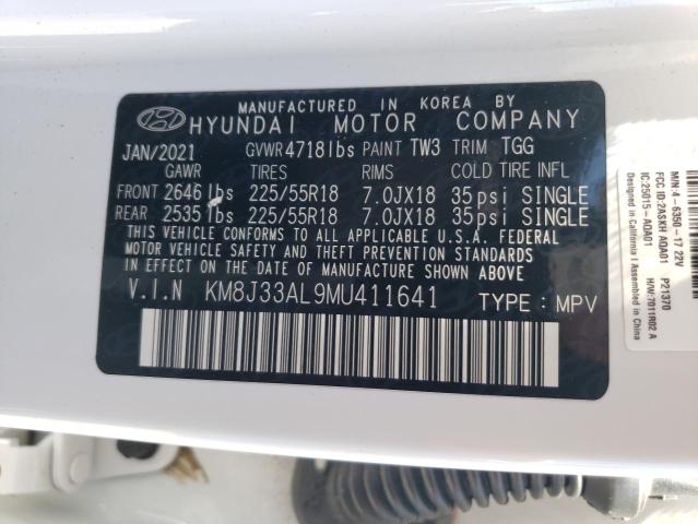 Photo 11 VIN: KM8J33AL9MU411641 - HYUNDAI TUCSON LIM 