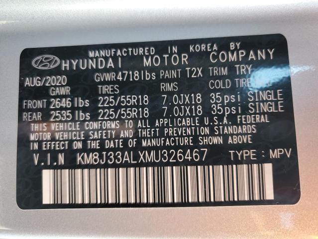 Photo 11 VIN: KM8J33ALXMU326467 - HYUNDAI TUCSON LIM 