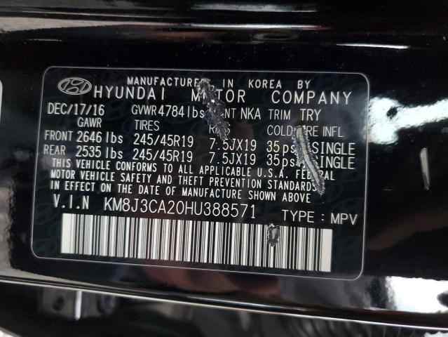 Photo 12 VIN: KM8J3CA20HU388571 - HYUNDAI TUCSON 