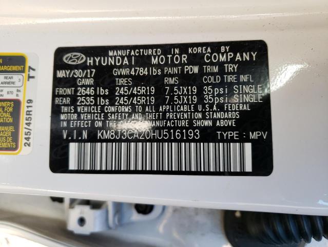 Photo 9 VIN: KM8J3CA20HU516193 - HYUNDAI TUCSON LIM 