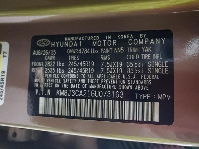 Photo 13 VIN: KM8J3CA21GU073163 - HYUNDAI TUCSON LIM 