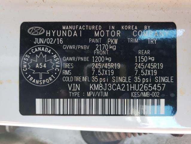 Photo 12 VIN: KM8J3CA21HU265457 - HYUNDAI TUCSON LIM 