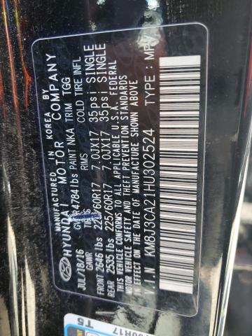 Photo 12 VIN: KM8J3CA21HU302524 - HYUNDAI TUCSON 