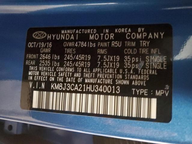 Photo 12 VIN: KM8J3CA21HU340013 - HYUNDAI TUCSON LIM 