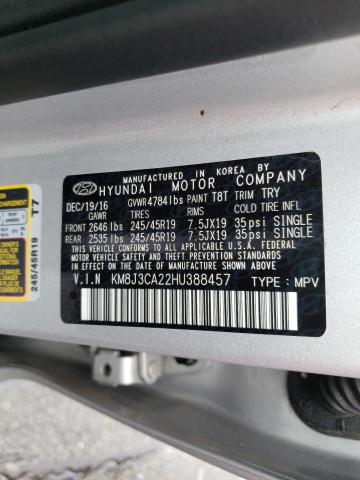 Photo 9 VIN: KM8J3CA22HU388457 - HYUNDAI TUCSON LIM 