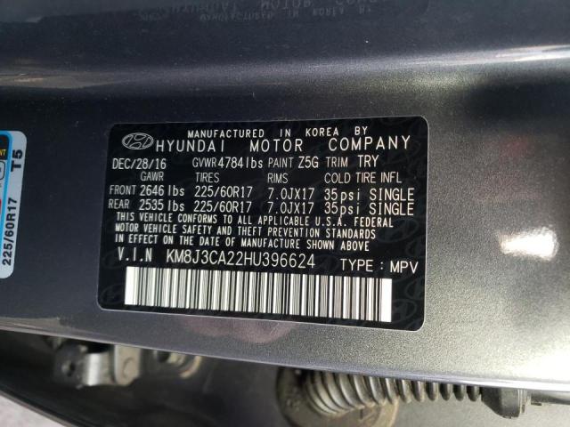 Photo 9 VIN: KM8J3CA22HU396624 - HYUNDAI TUCSON LIM 