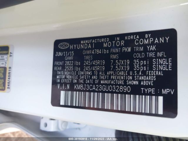 Photo 8 VIN: KM8J3CA23GU032890 - HYUNDAI TUCSON 