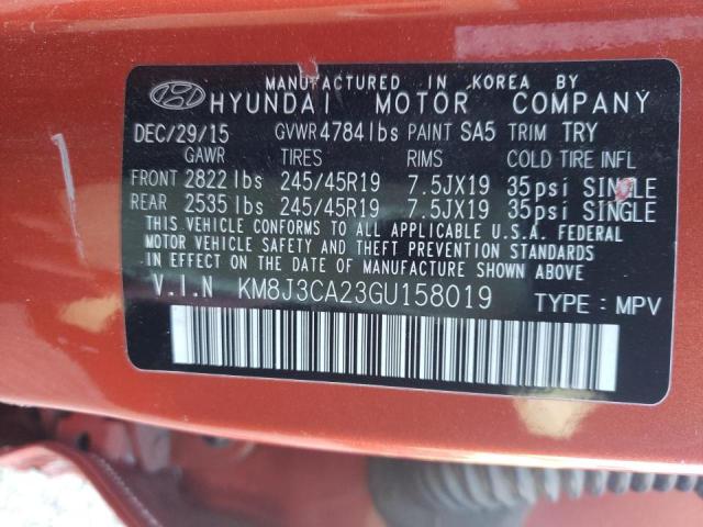 Photo 9 VIN: KM8J3CA23GU158019 - HYUNDAI TUCSON LIM 