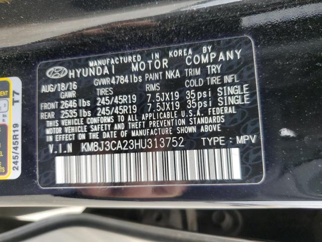 Photo 13 VIN: KM8J3CA23HU313752 - HYUNDAI TUCSON LIM 