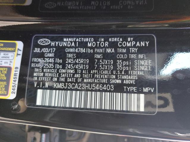 Photo 12 VIN: KM8J3CA23HU546403 - HYUNDAI TUCSON 