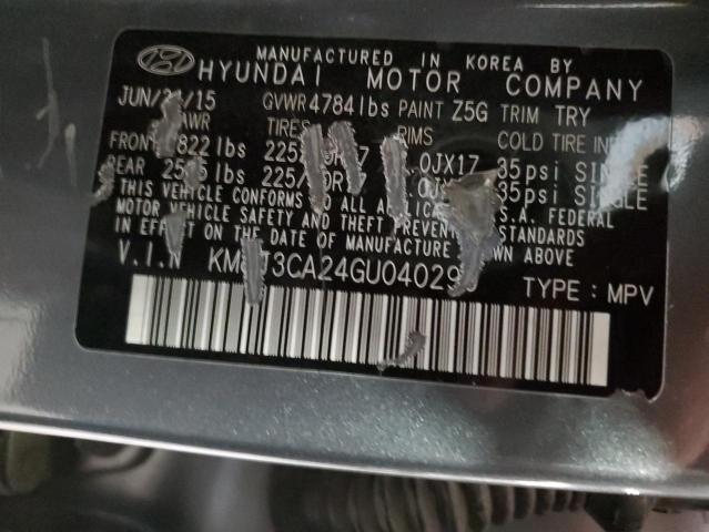 Photo 12 VIN: KM8J3CA24GU040299 - HYUNDAI TUCSON LIM 