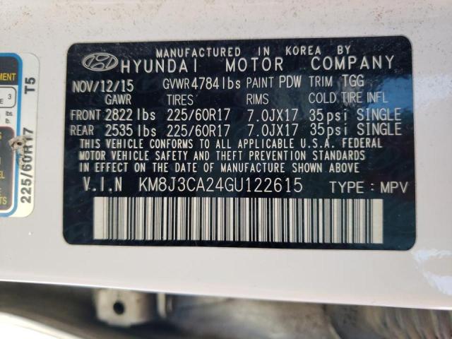 Photo 9 VIN: KM8J3CA24GU122615 - HYUNDAI TUCSON LIM 