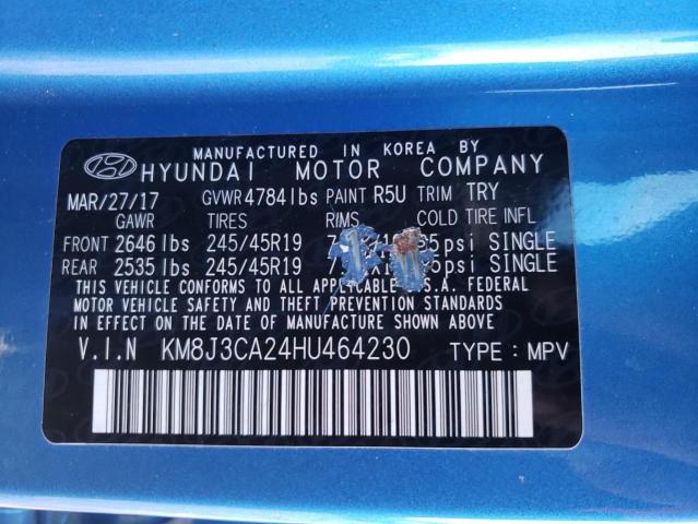 Photo 12 VIN: KM8J3CA24HU464230 - HYUNDAI TUCSON LIM 